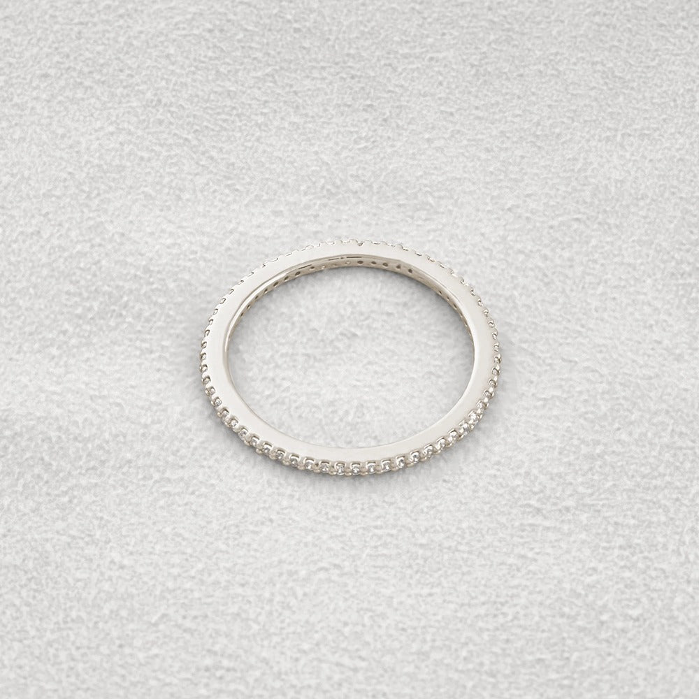 Full Eternity Moissnaite Diamond Round Cut Wedding Band