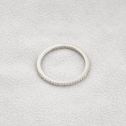 Full Eternity Moissnaite Diamond Round Cut Wedding Band