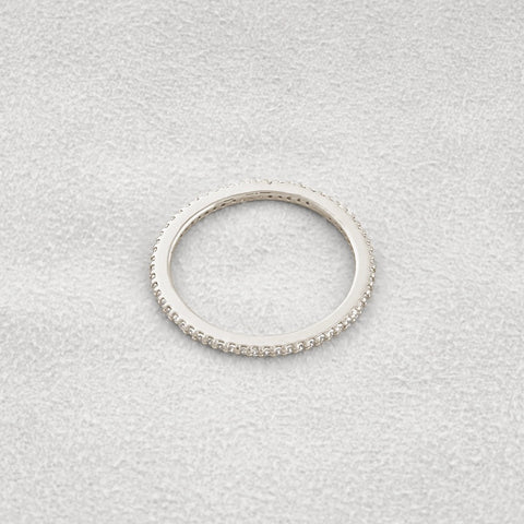 Full Eternity Moissnaite Diamond Round Cut Wedding Band