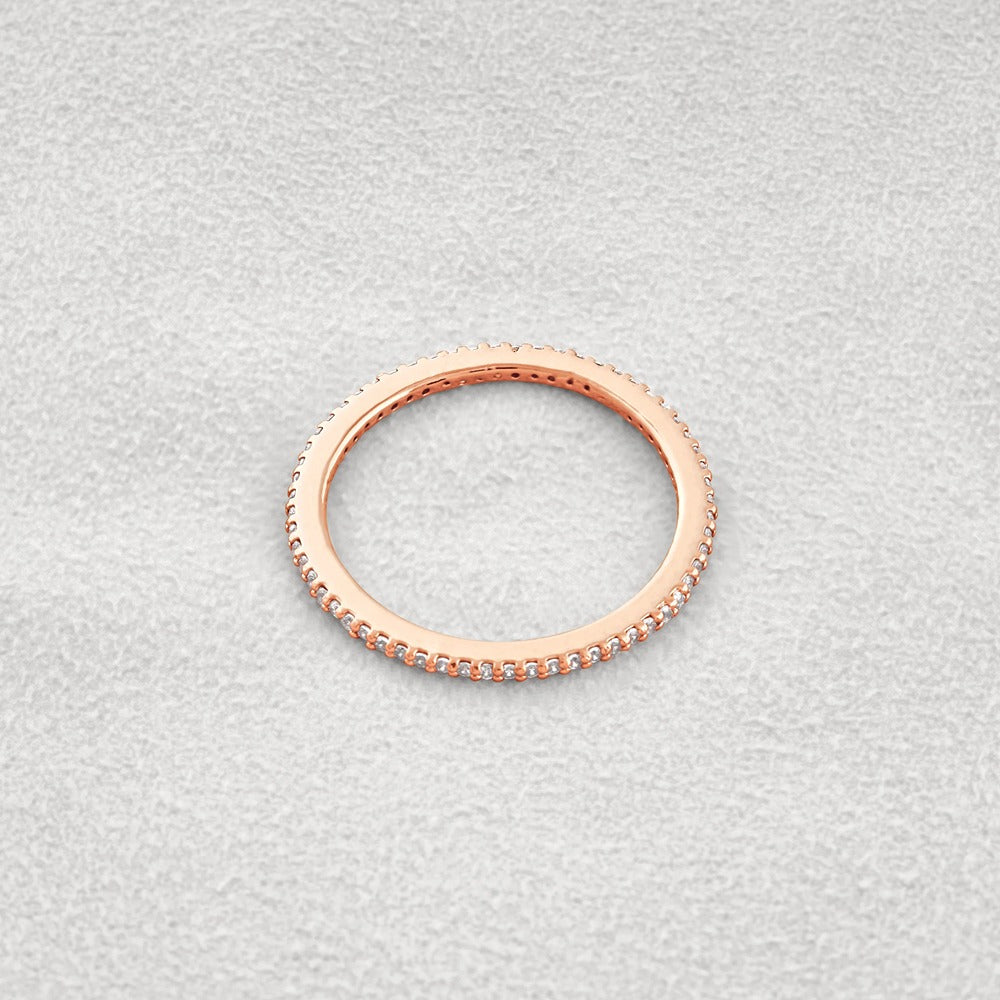 Full Eternity Moissnaite Diamond Round Cut Wedding Band