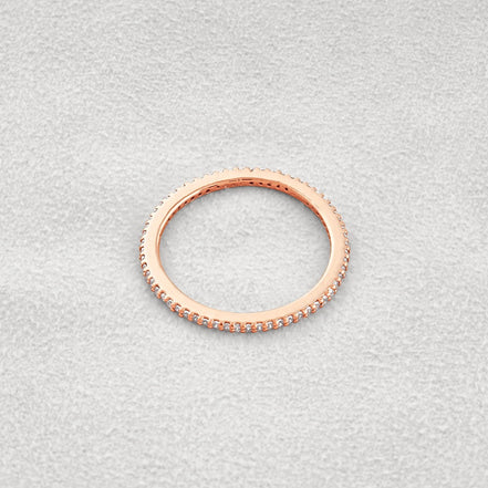 Full Eternity Moissnaite Diamond Round Cut Wedding Band