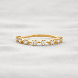 Half Eternity D Color Moissnaite Round Cut Band For Women