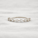 Half Eternity D Color Moissnaite Round Cut Band For Women