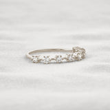 Half Eternity D Color Moissnaite Round Cut Band For Women