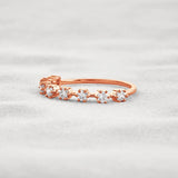 Half Eternity D Color Moissnaite Round Cut Band For Women