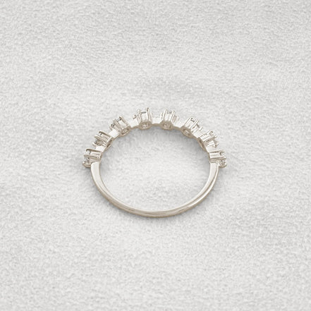 Half Eternity D Color Moissnaite Round Cut Band For Women