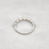 Half Eternity D Color Moissnaite Round Cut Band For Women