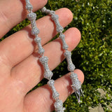 Iced Out Custom Bone Link Chain Bracelet