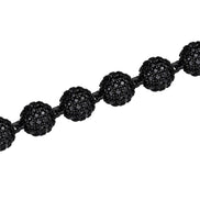 Black Moissanite Diamond Ball Link Bracelet