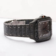 Automatic Movement Moissanite Full Black Watch For Him
