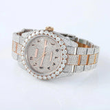 Arabic Dial Dual Tone Automatic Moissanite Watch For Men