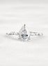 Pear Cut Hidden Halo Moissanite Wedding Proposal Ring