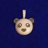 Colorless Moissanite Iced Out Panda Pendant