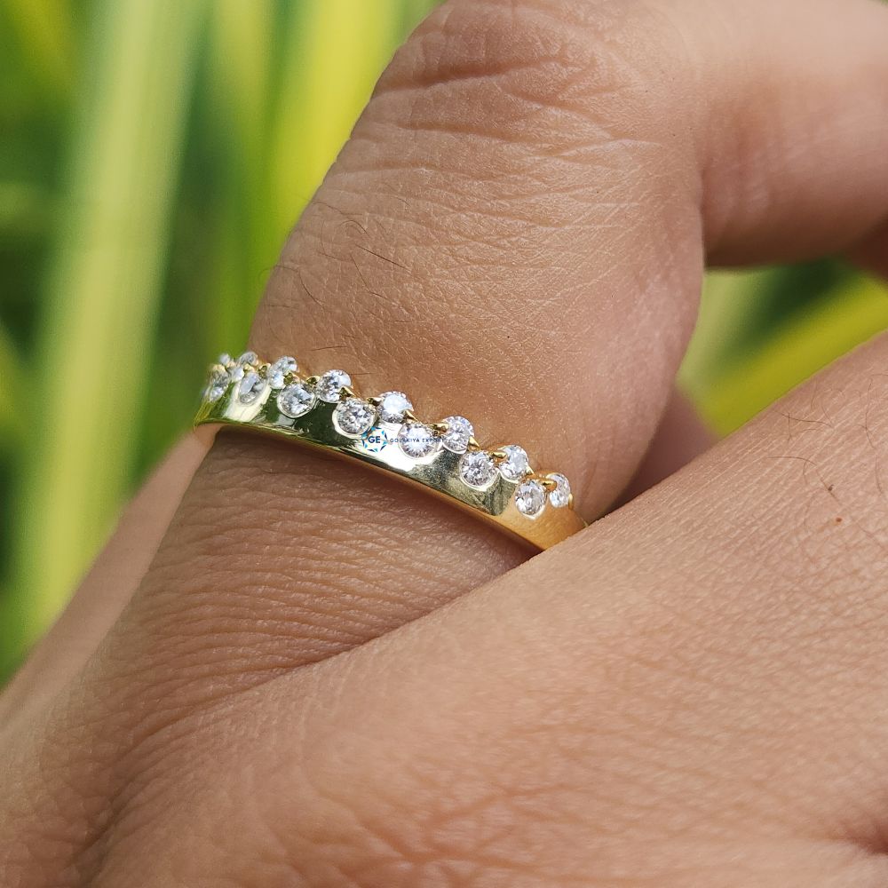 IGI Certified Round Cut Lab Grown Diamond Band For Women