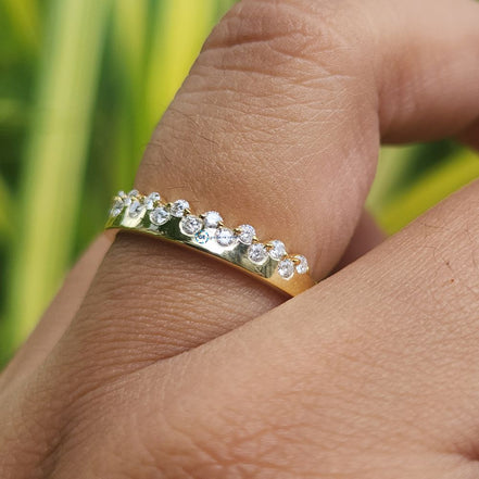 IGI Certified Round Cut Lab Grown Diamond Band For Women