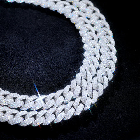 18mm Moissanite Diamond Luxury Hip Hop Chain For Men's