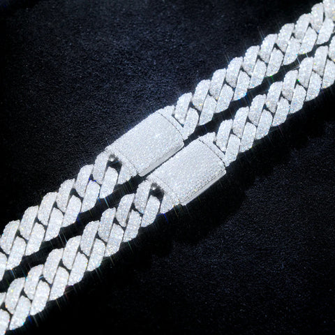 18mm Moissanite Diamond Luxury Hip Hop Chain For Men's