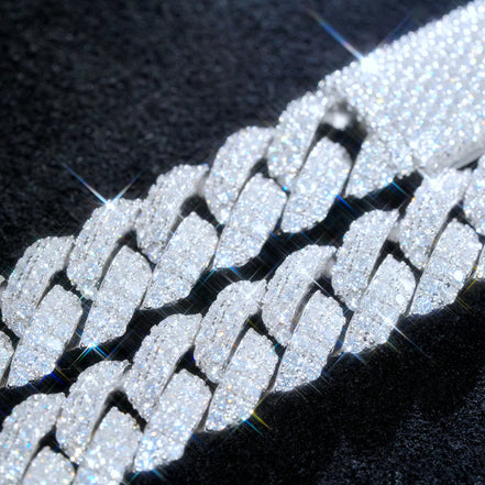 18mm Moissanite Diamond Luxury Hip Hop Chain For Men's