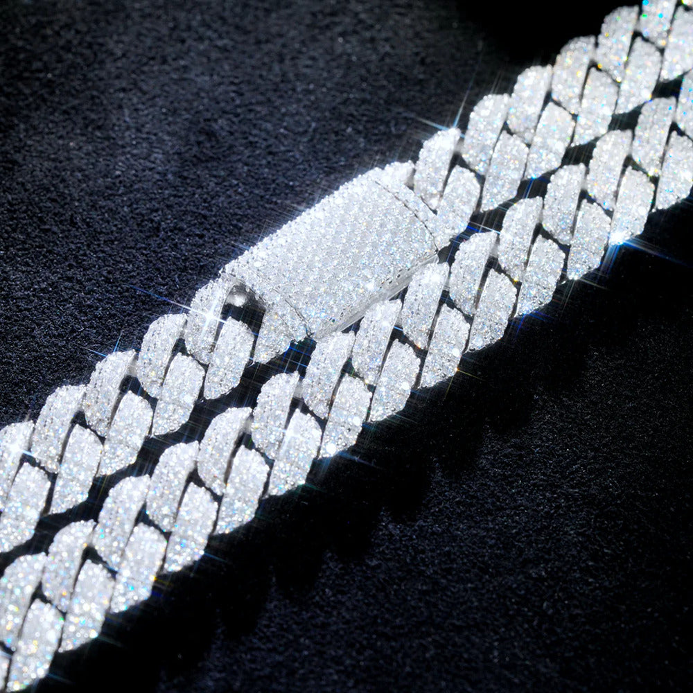 18mm Moissanite Diamond Luxury Hip Hop Chain For Men's