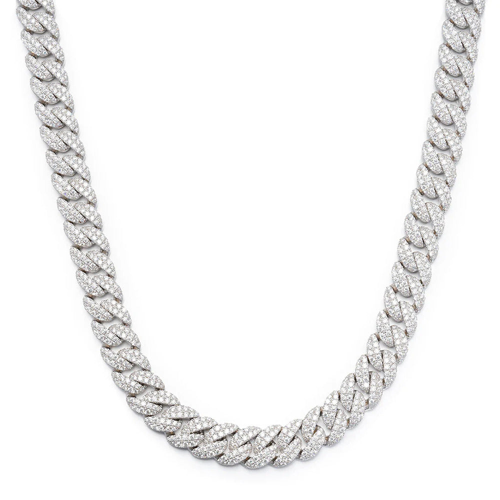 18mm Moissanite Hip Hop Cuban Link Chain