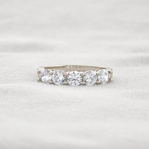 Round Cut Lab Created Moissanite Diamond Eternity Band