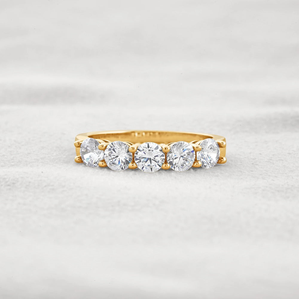 Round Cut Lab Created Moissanite Diamond Eternity Band