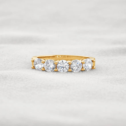 Round Cut Lab Created Moissanite Diamond Eternity Band
