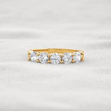 Round Cut Lab Created Moissanite Diamond Eternity Band