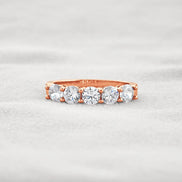 Round Cut Lab Created Moissanite Diamond Eternity Band