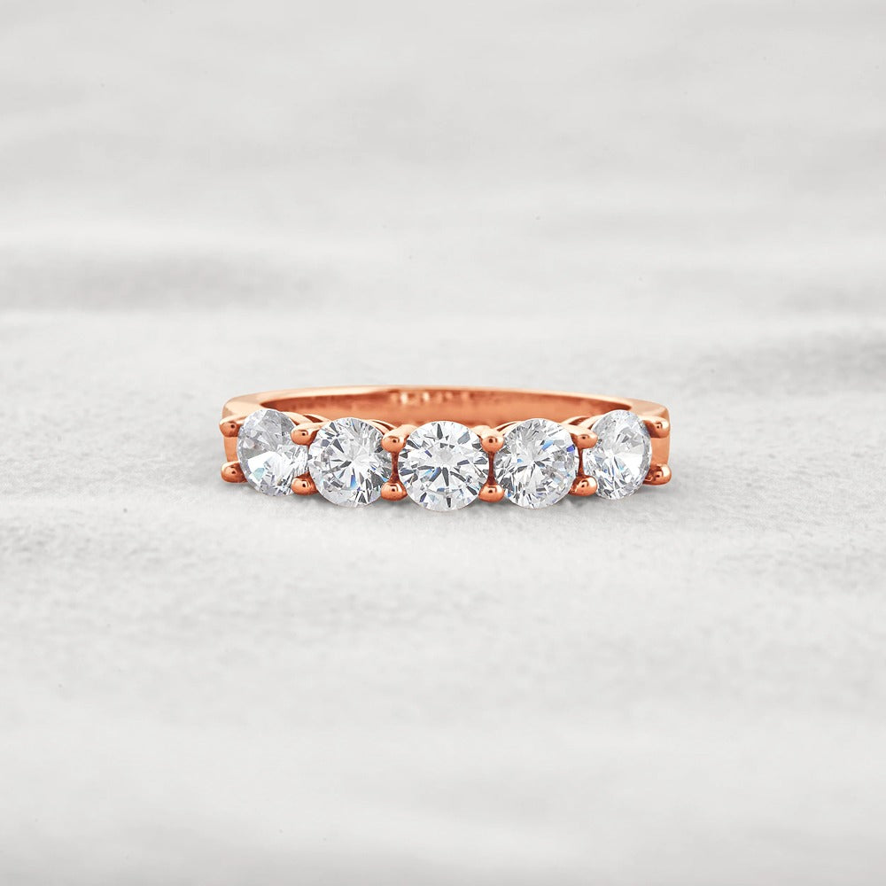 Round Cut Lab Created Moissanite Diamond Eternity Band