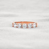 Round Cut Lab Created Moissanite Diamond Eternity Band