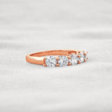 Round Cut Lab Created Moissanite Diamond Eternity Band