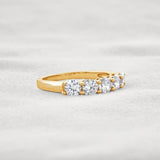 Round Cut Lab Created Moissanite Diamond Eternity Band