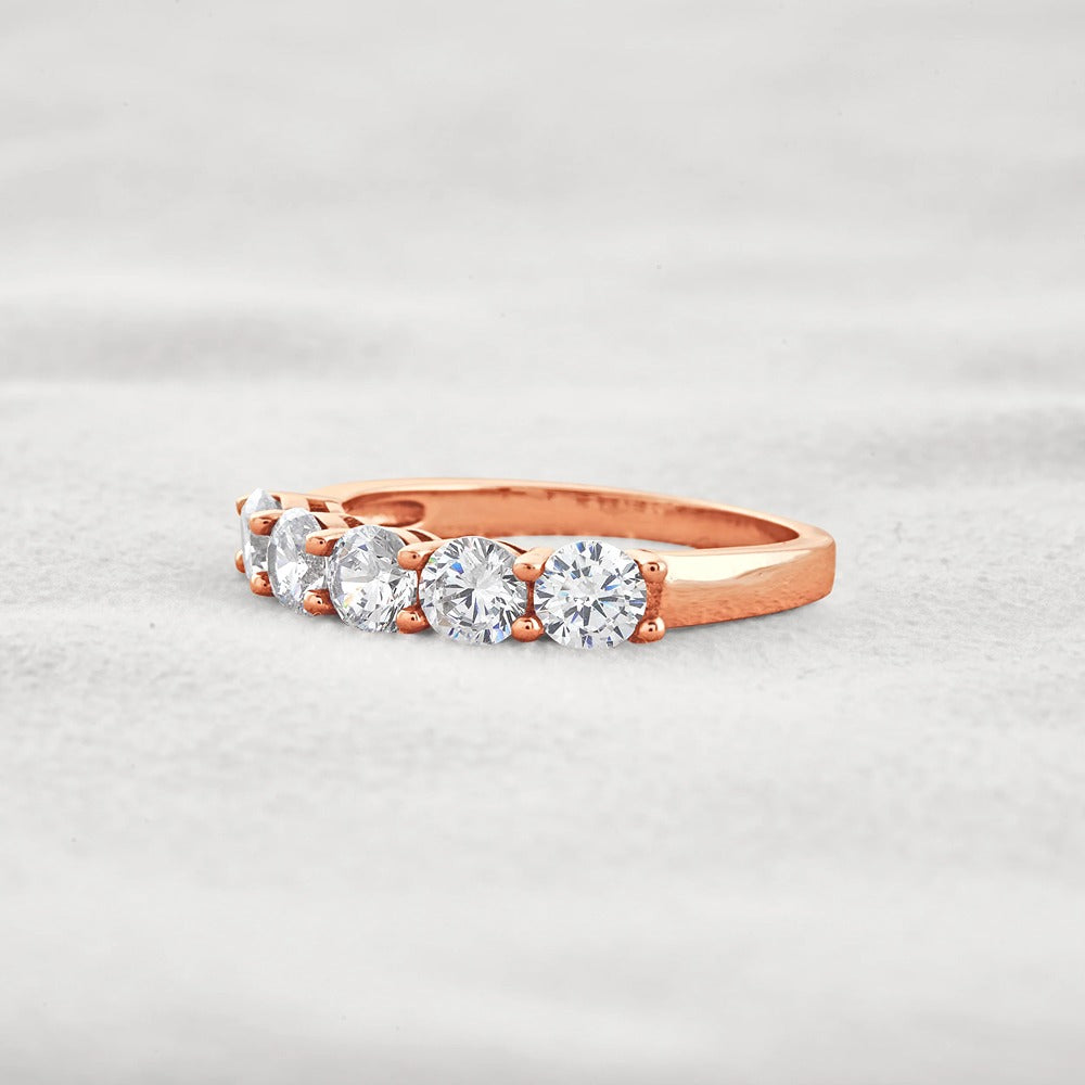 Round Cut Lab Created Moissanite Diamond Eternity Band