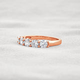Round Cut Lab Created Moissanite Diamond Eternity Band