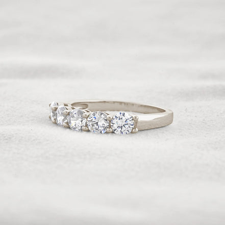 Round Cut Lab Created Moissanite Diamond Eternity Band