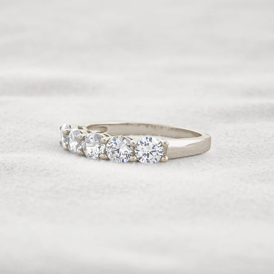 Round Cut Lab Created Moissanite Diamond Eternity Band