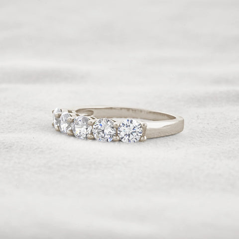 Round Cut Lab Created Moissanite Diamond Eternity Band