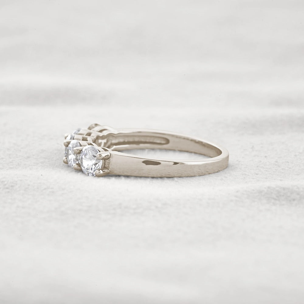 Round Cut Lab Created Moissanite Diamond Eternity Band