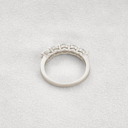 Round Cut Lab Created Moissanite Diamond Eternity Band