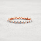 Full Eternity Moissanite Round Brilliant Cut Wedding Band