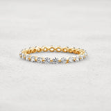 Full Eternity Moissanite Round Brilliant Cut Wedding Band