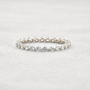 Full Eternity Moissanite Round Brilliant Cut Wedding Band