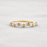 Marquise & Round Moissanite Fancy Eternity Wedding Band