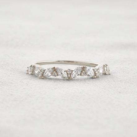 Marquise & Round Moissanite Fancy Eternity Wedding Band
