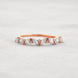 Marquise & Round Moissanite Fancy Eternity Wedding Band
