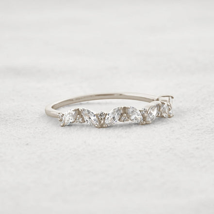 Marquise & Round Moissanite Fancy Eternity Wedding Band
