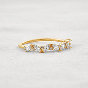 Marquise & Round Moissanite Fancy Eternity Wedding Band