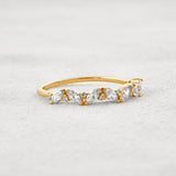 Marquise & Round Moissanite Fancy Eternity Wedding Band