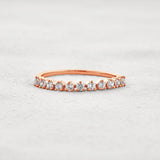 Half Eternity Round Cut Moissanite Band For Her